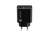 NATEC Ribera 20W USB-A + USB-C Power Delivery Wall Charger - Black
