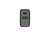 NATEC Ribera 20W USB-A + USB-C Power Delivery Wall Charger - Black