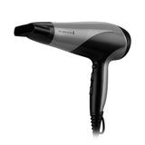 Remington D3190S Ionic Hair Dryer - 2200W, 3 Heat Settings, Diffuser - Grey/Black