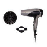 Remington D3190S Ionic Hair Dryer - 2200W, 3 Heat Settings, Diffuser - Grey/Black