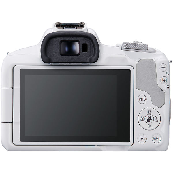 Canon EOS R50 + RF-S 18-45mm IS STM (White) + RF-S 55-210mm IS STM + Mount Adapter EF-EOS R