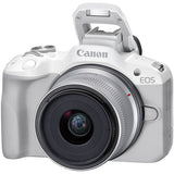 Canon EOS R50 + RF-S 18-45mm IS STM (White) + RF-S 55-210mm IS STM