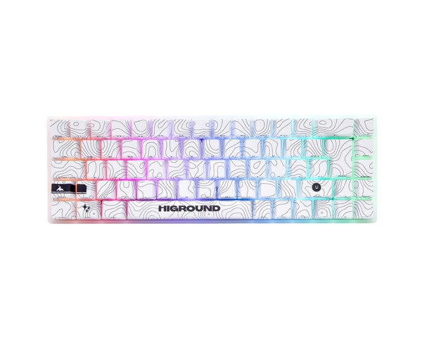 Higround SNOWSTONE Base 65 Hotswap Mechanical Gaming Keyboard - ISO UK, White Flame
