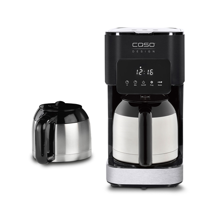 Caso - Coffee Maker with Two Insulated Jugs - Taste & Style Duo Thermo - Drip - 800 W - Black/Stainless Steel
