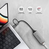 AXAGON ADE-TXCA Compact USB 3.2 Gen 1 Gigabit Ethernet Adapter - USB-C to USB-A, Red