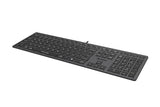 A4Tech FSTYLER FX60H USB QWERTY Keyboard - Black/Grey with White Backlight
