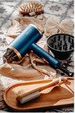 Camry CR 2268 Hair Dryer - 1800W with Ionic Function & Diffuser - Blue/Gold