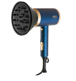 Camry CR 2268 Hair Dryer - 1800W with Ionic Function & Diffuser - Blue/Gold