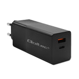 Qoltec GaN POWER PRO 65W USB-C Charger - Black (Model: 52386)