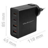 GaN POWER PRO 130W 2xUSB-C 2xUSB Charger