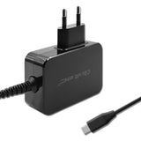 Qoltec GaN POWER PRO 45W USB-C Charger - Black (Model: 52385)