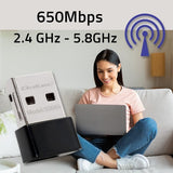 Mini 650Mbps Wireless USB Wi-Fi Adapter