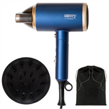 Camry CR 2268 Hair Dryer - 1800W with Ionic Function & Diffuser - Blue/Gold