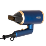 Camry CR 2268 Hair Dryer - 1800W with Ionic Function & Diffuser - Blue/Gold