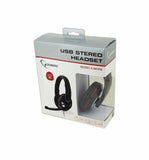 Gembird Stereo Headphones with Microphone and Volume Control - Glossy Black