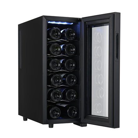 Adler AD 8083 Freestanding Beverage Pantry - 12 Bottle Capacity - Black