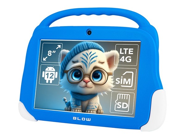 KidsTAB8 4G BLOW Tablet 4GB RAM 64GB Storage Blue with Case