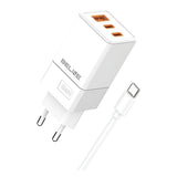 Charger 65W GaN 2xUSB-C + USB-A Wall Charger with USB-C Cable