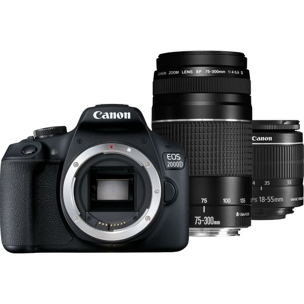 Canon EOS 2000D + EF-S 18-55mm IS STM + EF-S 75-300mm III