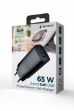 GEMBIRD TA-U2QC3-CAR-02 2-Port USB Car Fast Charger - Type-C PD 18W, Black