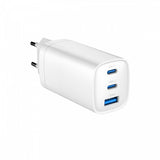 GEMBIRD 3-Port 65W GaN USB-C Power Delivery Fast Charger - White