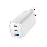 GEMBIRD 3-Port 65W GaN USB-C Power Delivery Fast Charger - White