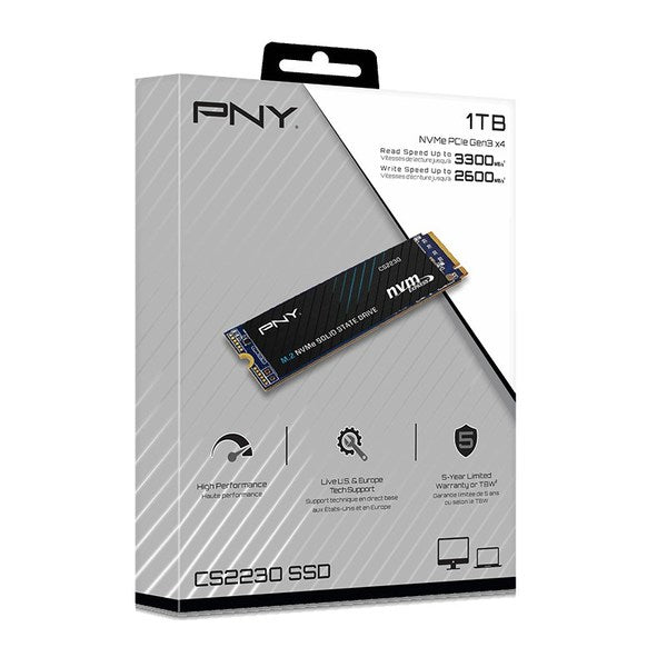 PNY CS2230 1TB NVMe PCIe Gen3 x4 M.2 Internal SSD