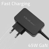 Qoltec GaN POWER PRO 45W USB-C Charger - Black (Model: 52385)