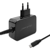 Qoltec GaN POWER PRO 65W USB-C Charger - Black (Model: 52386)