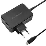 Qoltec GaN POWER PRO 90W USB-C Charger - Black (Model: 52387)