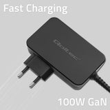 Qoltec GaN POWER PRO 100W USB-C Charger - Black (Model: 52388)