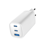 GEMBIRD 3-Port 65W GaN USB-C Power Delivery Fast Charger - White