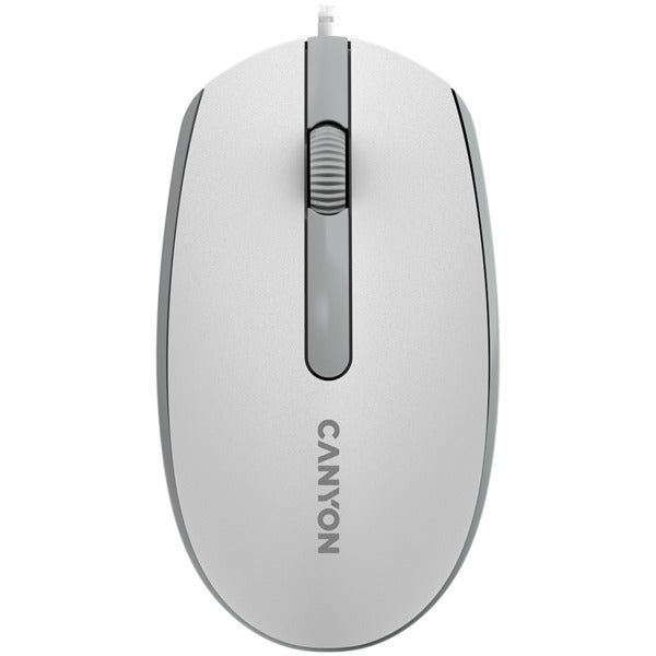 CANYON M-10 Wired Optical Mouse - White/Grey