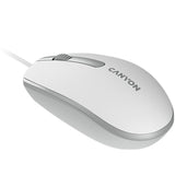 CANYON M-10 Wired Optical Mouse - White/Grey