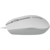 CANYON M-10 Wired Optical Mouse - White/Grey