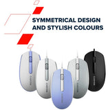 CANYON M-10 Wired Optical Mouse - White/Grey