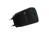 NATEC Ribera GaN 30W USB-A + USB-C PD Charger - Black