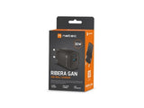NATEC Ribera GaN 30W USB-A + USB-C PD Charger - Black