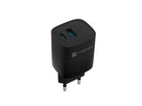 NATEC Ribera GaN 30W USB-A + USB-C PD Charger - Black