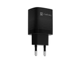 NATEC Ribera GaN 30W USB-A + USB-C PD Charger - Black