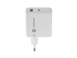 NATEC Ribera GaN 45W USB-A + USB-C Power Delivery Wall Charger - White