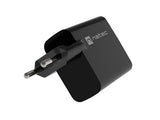 NATEC Ribera GaN 45W USB-A + USB-C Power Delivery Charger - Black