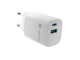 NATEC Ribera GaN 30W USB-A+USB-C Power Delivery Wall Charger - White