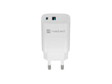 NATEC Ribera GaN 30W USB-A+USB-C Power Delivery Wall Charger - White
