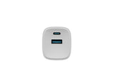 NATEC Ribera GaN 30W USB-A+USB-C Power Delivery Wall Charger - White