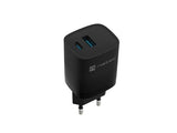 NATEC Ribera GaN 30W USB-A + USB-C PD Charger - Black
