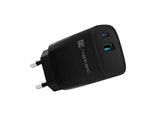 NATEC Ribera GaN 30W USB-A + USB-C PD Charger - Black