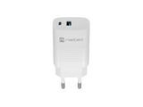 NATEC Ribera GaN 30W USB-A+USB-C Power Delivery Wall Charger - White