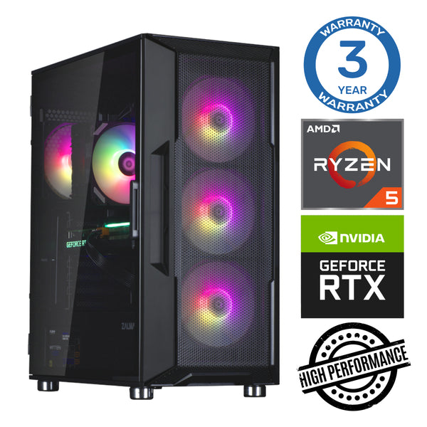 INTOP Ryzen 5 5500 16GB 1TB SSD M.2 NVME RTX3050 6GB no-OS