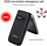 Artfone C10 black mobile phone for seniors